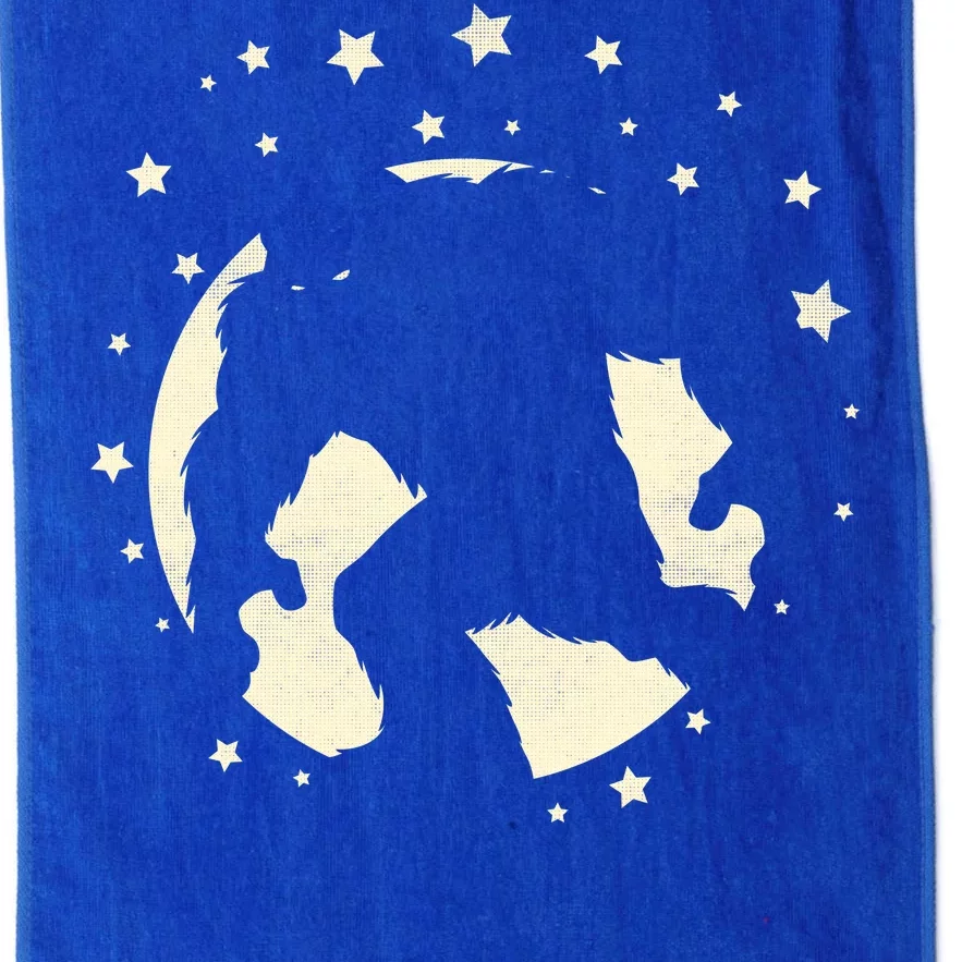 Bigfoot Silhouette Moon Stars Platinum Collection Golf Towel