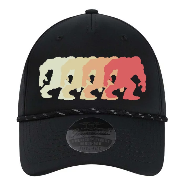 Bigfoot Silhouette Retro Sasquatch Performance The Dyno Cap