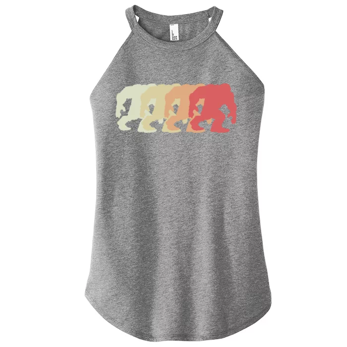 Bigfoot Silhouette Retro Sasquatch Women’s Perfect Tri Rocker Tank