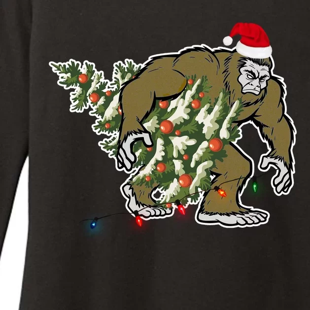 Bigfoot Stole Christmas Womens CVC Long Sleeve Shirt