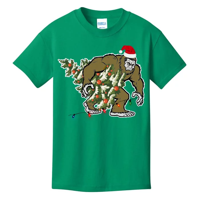 Bigfoot Stole Christmas Kids T-Shirt