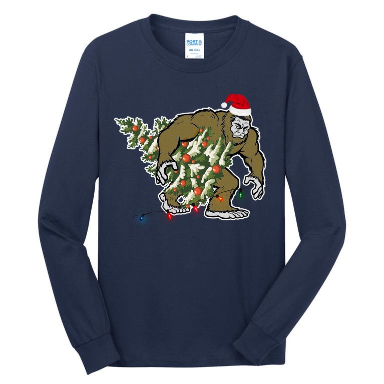 Bigfoot Stole Christmas Tall Long Sleeve T-Shirt