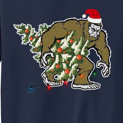 Bigfoot Stole Christmas Tall Sweatshirt