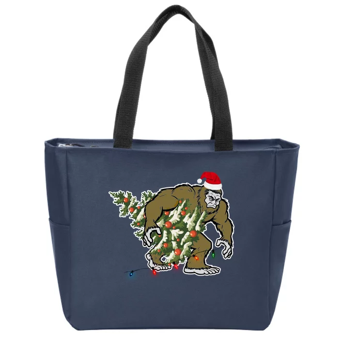 Bigfoot Stole Christmas Zip Tote Bag