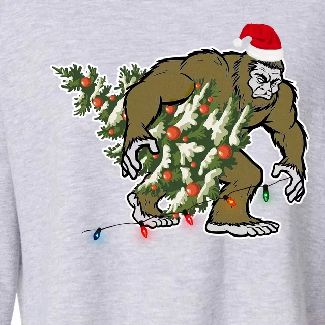 Bigfoot Stole Christmas Cropped Pullover Crew