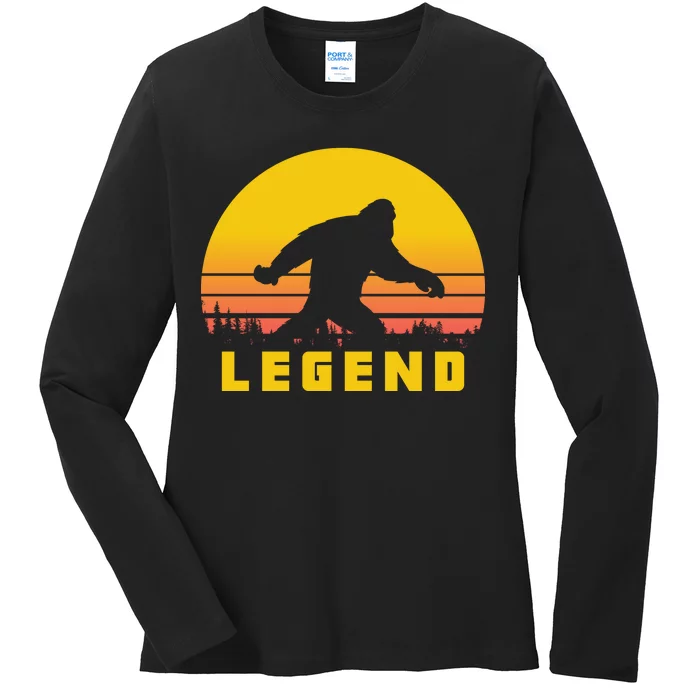 Bigfoot The Legend Ladies Long Sleeve Shirt