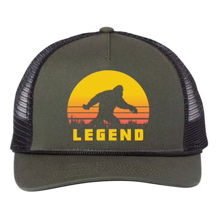 Bigfoot The Legend Retro Rope Trucker Hat Cap