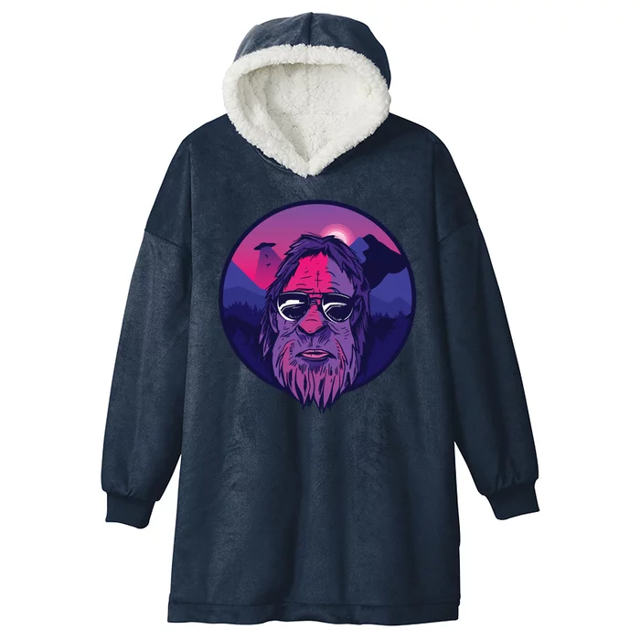 Bigfoot UFO Mountain Hooded Wearable Blanket