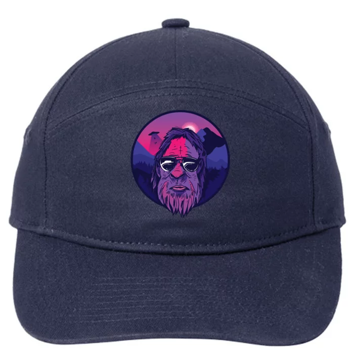 Bigfoot UFO Mountain 7-Panel Snapback Hat