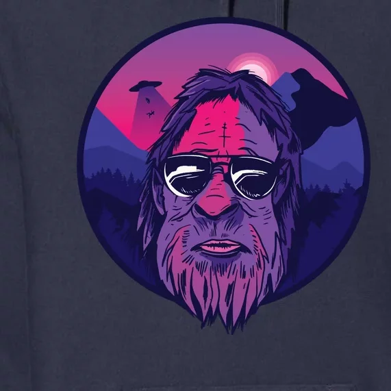 Bigfoot UFO Mountain Premium Hoodie