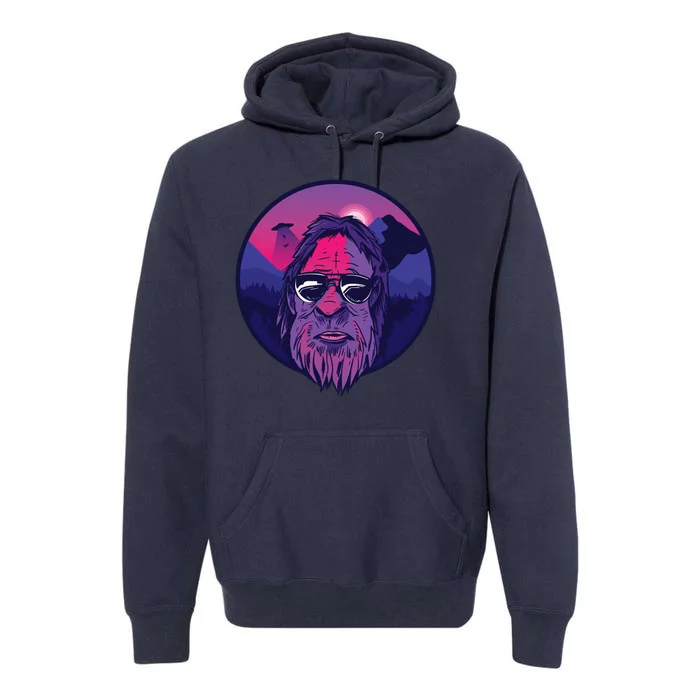 Bigfoot UFO Mountain Premium Hoodie