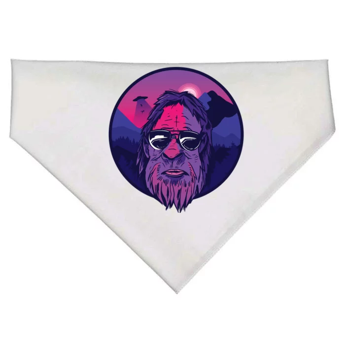 Bigfoot UFO Mountain USA-Made Doggie Bandana