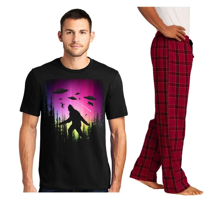 Bigfoot UFOs In Forest Pajama Set