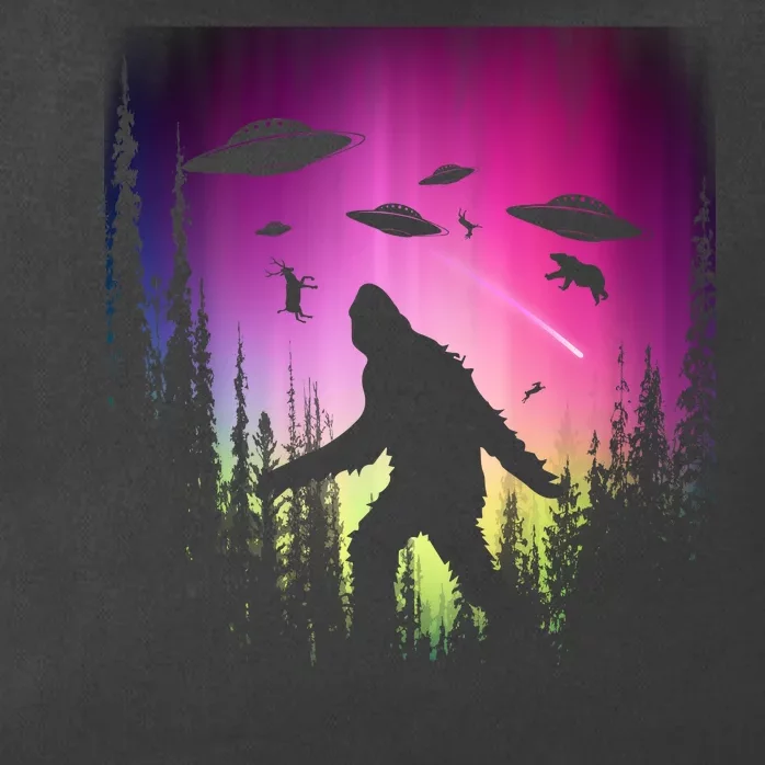 Bigfoot UFOs In Forest Zip Tote Bag