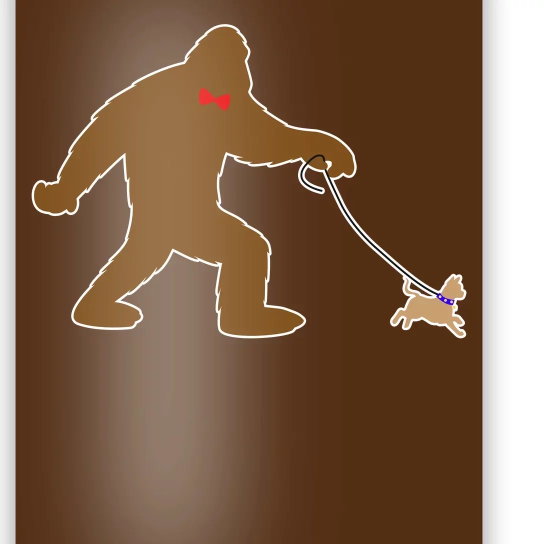 Bigfoot Walking Chihuahua Dog Poster