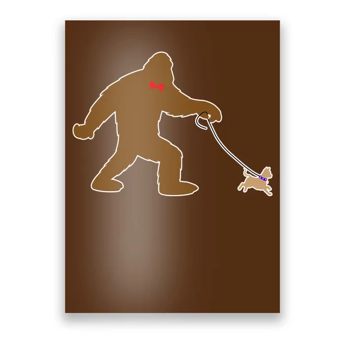 Bigfoot Walking Chihuahua Dog Poster