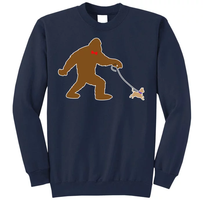 Bigfoot Walking Chihuahua Dog Tall Sweatshirt