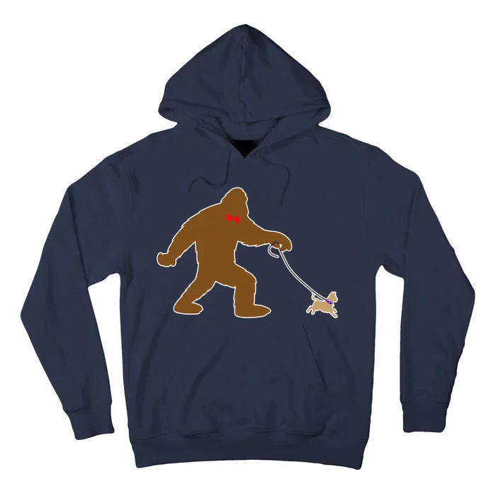 Bigfoot Walking Chihuahua Dog Tall Hoodie