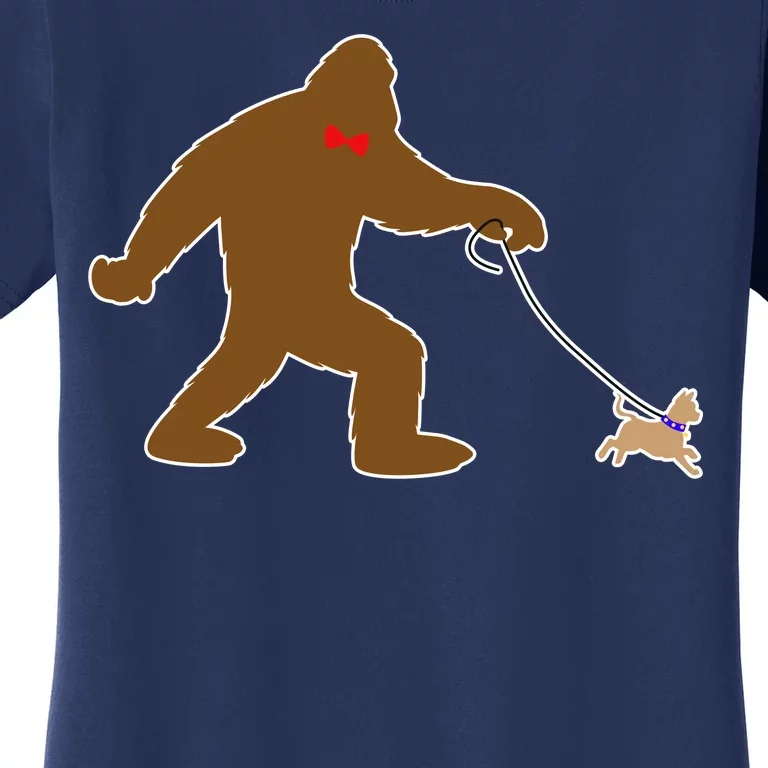 Bigfoot Walking Chihuahua Dog Women's T-Shirt