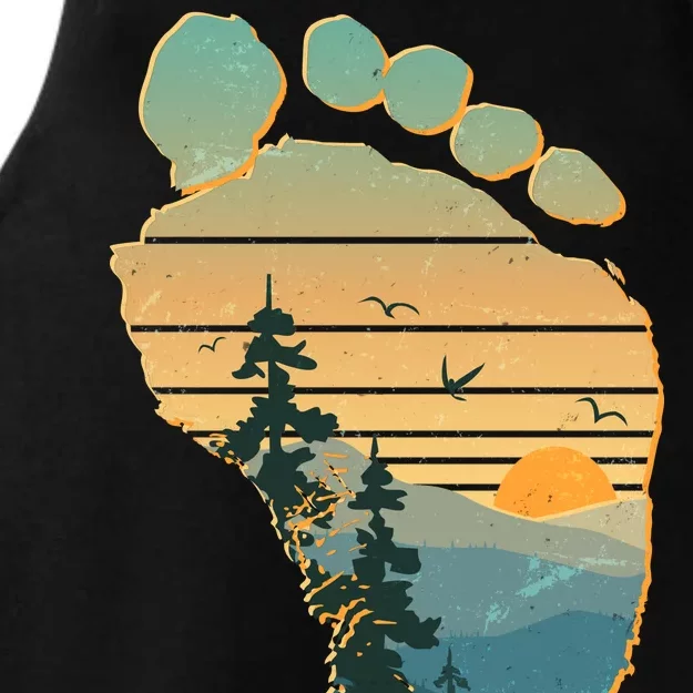 Bigfoot Wilderness Footprint Ladies Tri-Blend Wicking Tank