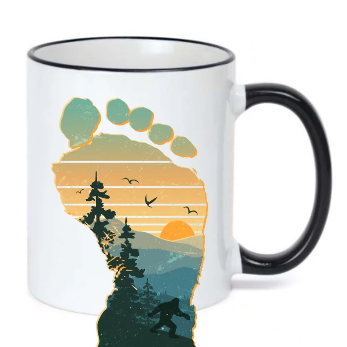 Bigfoot Wilderness Footprint Black Color Changing Mug