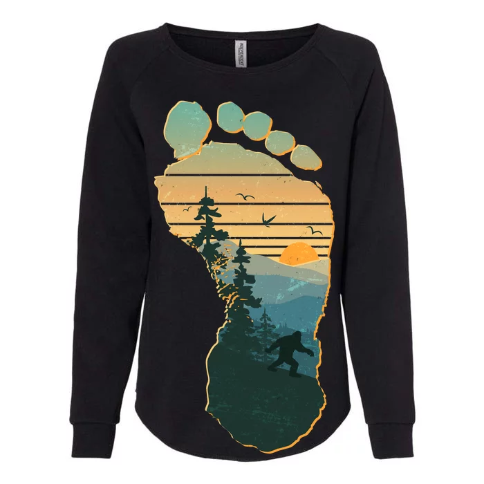 Bigfoot Wilderness Footprint Womens California Wash Sweatshirt