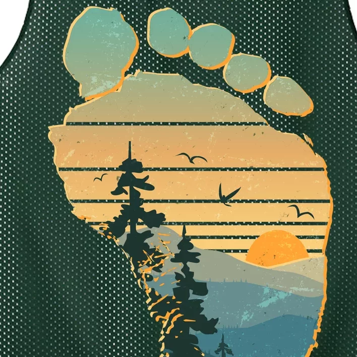 Bigfoot Wilderness Footprint Mesh Reversible Basketball Jersey Tank