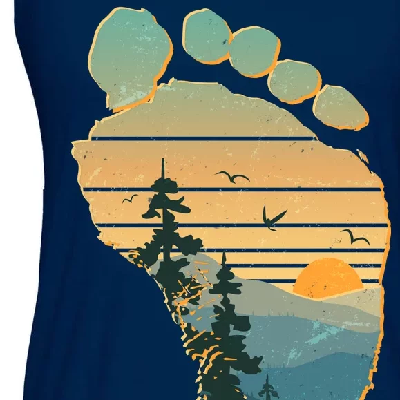 Bigfoot Wilderness Footprint Ladies Essential Flowy Tank