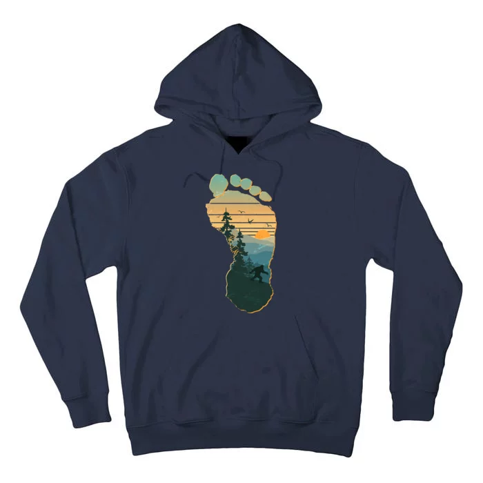 Bigfoot Wilderness Footprint Tall Hoodie