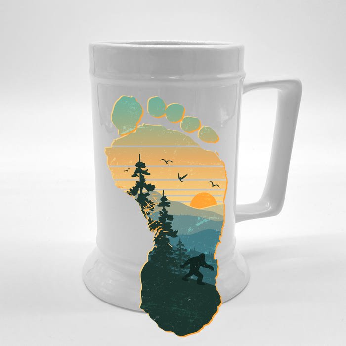 Bigfoot Wilderness Footprint Front & Back Beer Stein