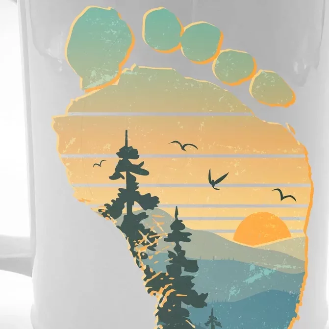 Bigfoot Wilderness Footprint Front & Back Beer Stein