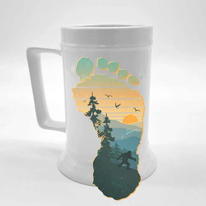 Bigfoot Wilderness Footprint Front & Back Beer Stein