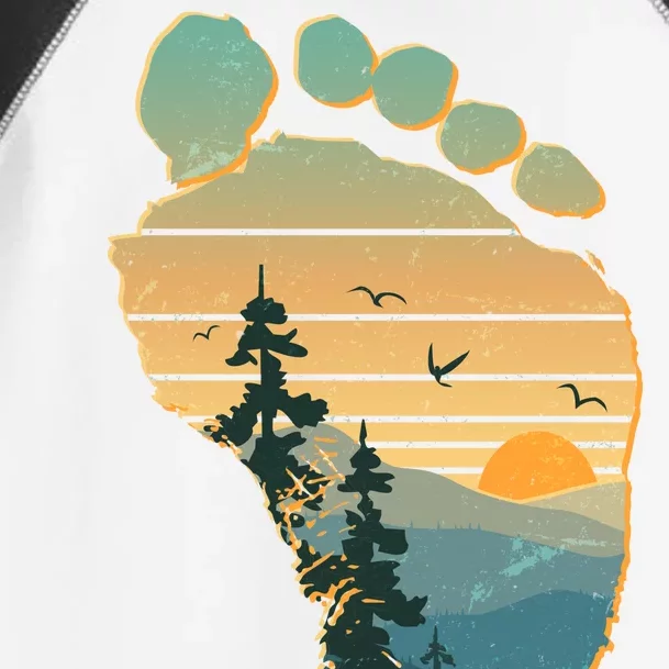 Bigfoot Wilderness Footprint Toddler Fine Jersey T-Shirt