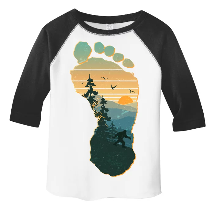 Bigfoot Wilderness Footprint Toddler Fine Jersey T-Shirt