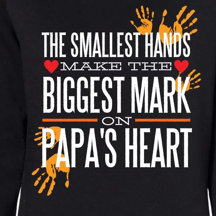 Biggest Mark Papa's Heart Womens California Wash Sweatshirt