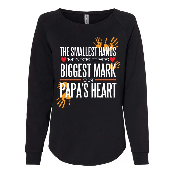 Biggest Mark Papa's Heart Womens California Wash Sweatshirt