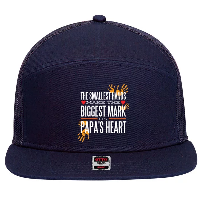 Biggest Mark Papa's Heart 7 Panel Mesh Trucker Snapback Hat