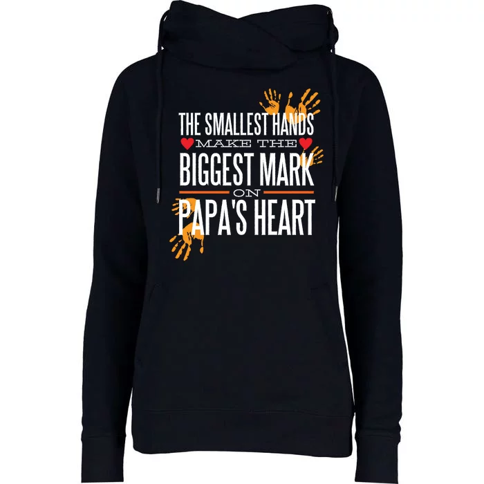 Biggest Mark Papa's Heart Womens Funnel Neck Pullover Hood