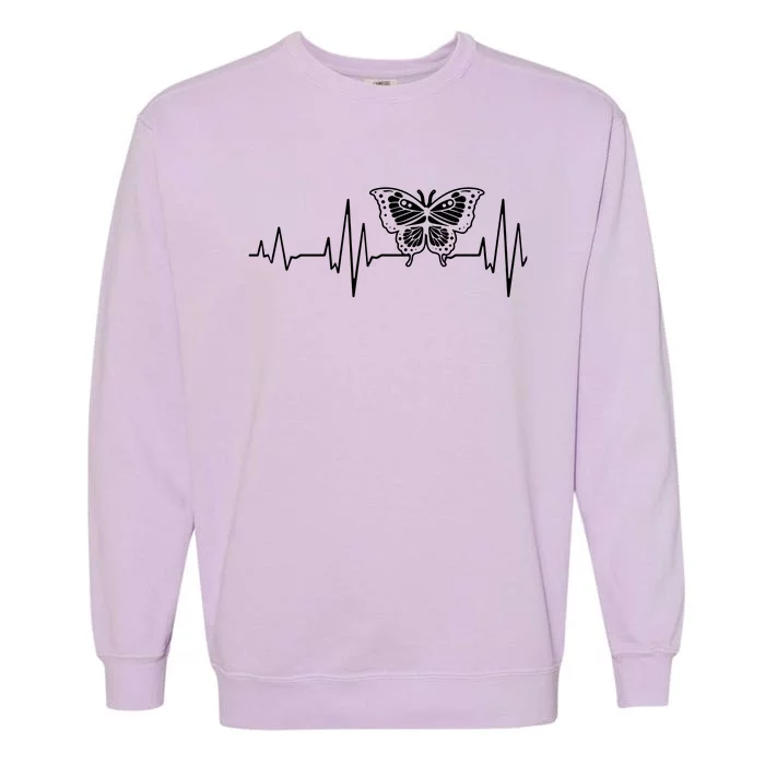 Butterfly Insect Heartbeat Butterflies Garment-Dyed Sweatshirt