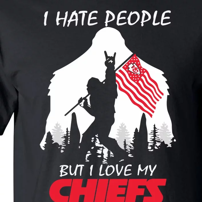 Bigfoot I Hate People But I Love My Kansas City Tall T-Shirt