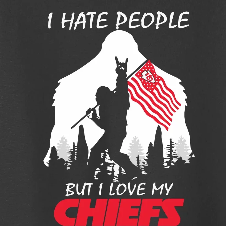 Bigfoot I Hate People But I Love My Kansas City Toddler T-Shirt