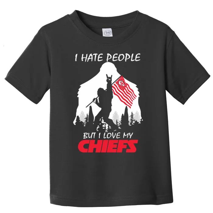 Bigfoot I Hate People But I Love My Kansas City Toddler T-Shirt