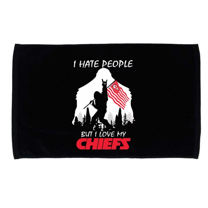 Bigfoot I Hate People But I Love My Kansas City Microfiber Hand Towel