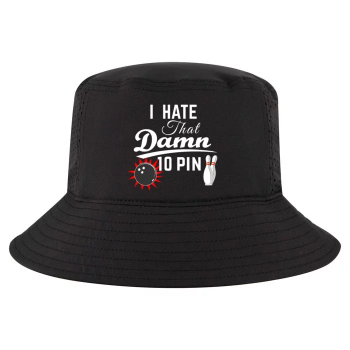 Bowling I Hate That Damn 10 Pin Cool Comfort Performance Bucket Hat