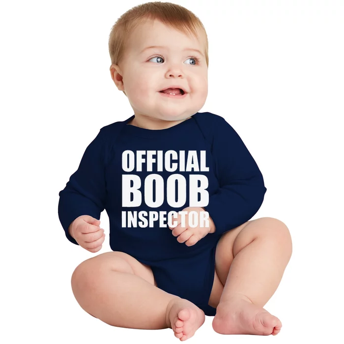 Boob Inspector Halloween Costume Gift Boobs 31st October Baby Long Sleeve Bodysuit