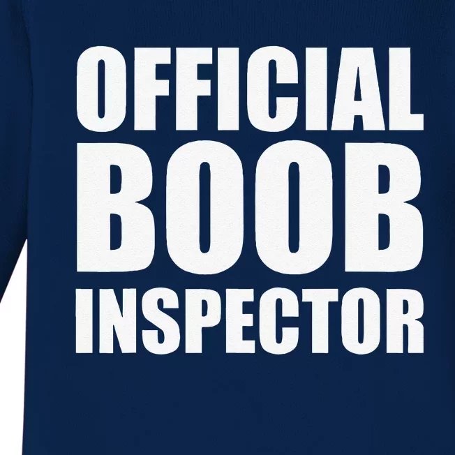 Boob Inspector Halloween Costume Gift Boobs 31st October Baby Long Sleeve Bodysuit