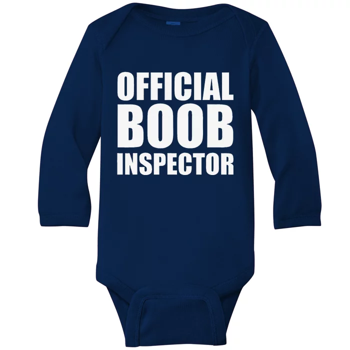 Boob Inspector Halloween Costume Gift Boobs 31st October Baby Long Sleeve Bodysuit