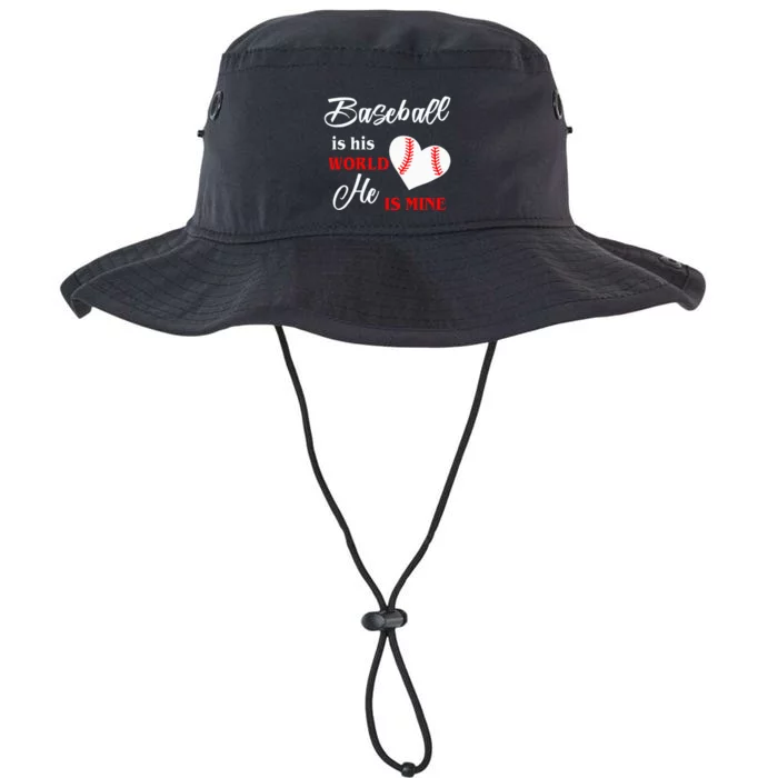 Baseball is his world he is mine Legacy Cool Fit Booney Bucket Hat