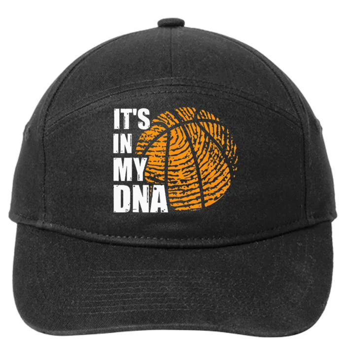 Basketball Its In My DNA Fingerprint Funny Basketball 7-Panel Snapback Hat