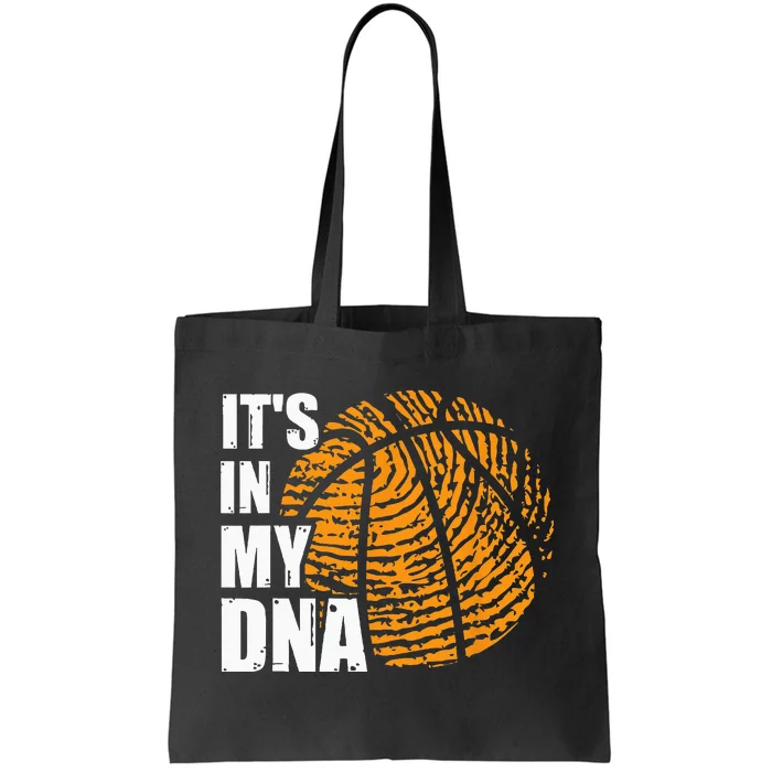 Basketball Its In My DNA Fingerprint Funny Basketball Tote Bag